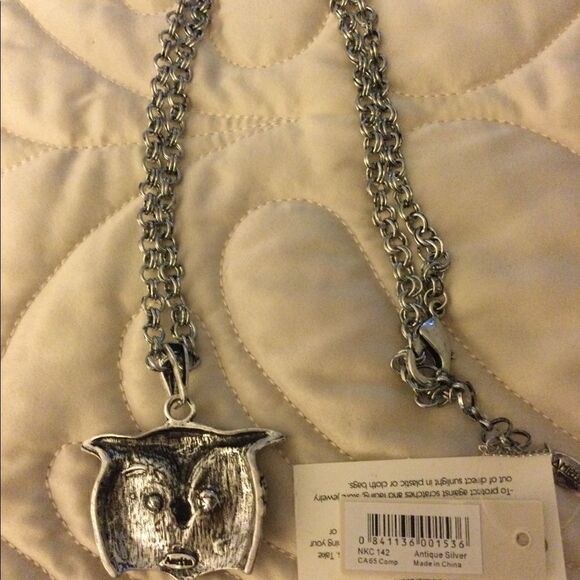 NWT Owl pendant antique silver tone - Picture 5 of 7